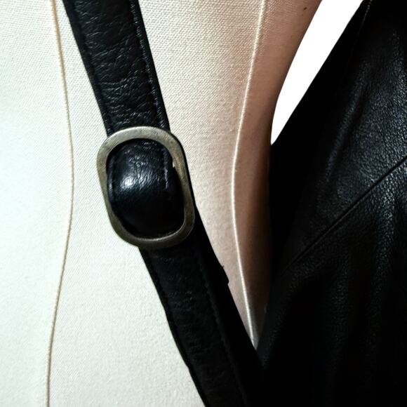 Day & Mood Black 100% Leather Backpack Retro Preowned in Clean Condition main image 6